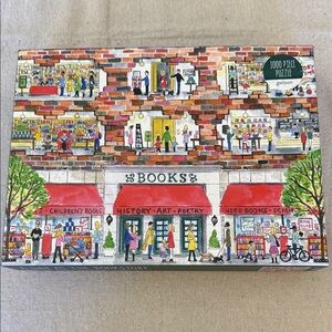 Galison “A Day at the Bookstore” 1000-Piece Puzzle – Michael Storrings